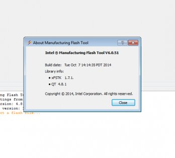 Intel Manufacturing Flash Tool. Скриншот 2