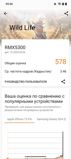 Недорогой смартфон с ёмкой батареей и достойным дисплеем: обзор realme P3 Lite — Производительность и тесты. 9
