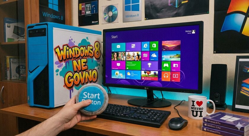 Windows 8 лучшая система работает даже на микроволновке!
