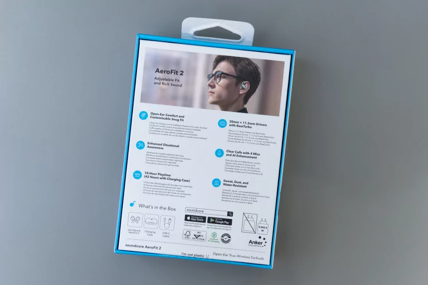 Спортивные и направляют звук прямо в ухо: обзор наушников Soundcore AeroFit 2 с регулируемой посадкой — Комплект поставки. 2