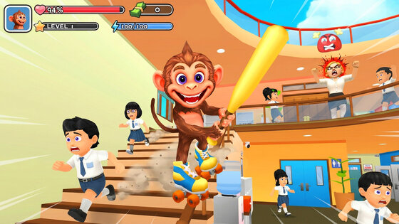 Monkey Student School Prank 1.0.3. Скриншот 5