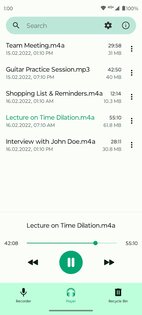 Fossify Voice Recorder 1.6.0. Скриншот 2