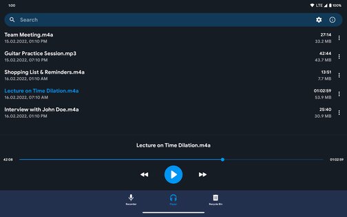Fossify Voice Recorder 1.6.0. Скриншот 6