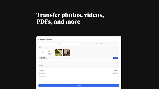 WeTransfer 3.3.1. Скриншот 16