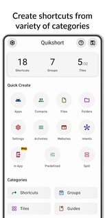 Quikshort: Shortcut Creator 1.9.6. Скриншот 1