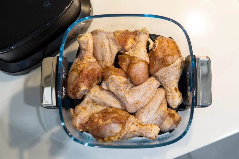 Стекло вместо металла: обзор компактного аэрогриля Trouver AF20 Pro, в котором видна еда — Проверяем в деле. 2