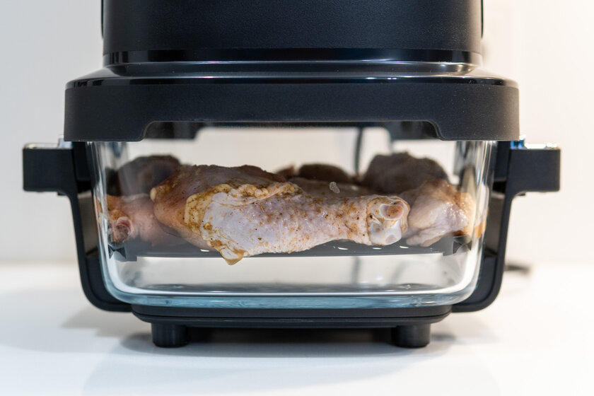 Стекло вместо металла: обзор компактного аэрогриля Trouver AF20 Pro, в котором видна еда — Проверяем в деле. 7