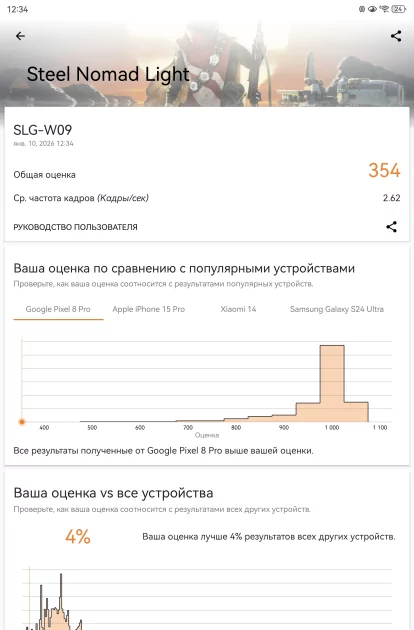 Обзор HUAWEI MatePad 11,5 S 2026 PaperMatte: планшет с «бумажным» экраном, способный заменить ноутбук — Производительность и тесты. 5