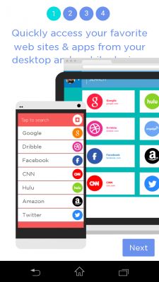 Приложения: Spots. Меню быстрого доступа