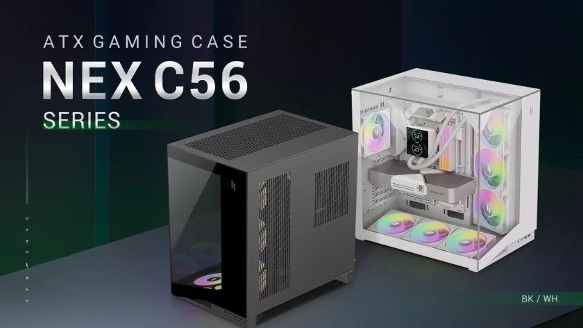 GAMEMAX представила двухкамерные корпуса NEX C56 и NEX C56 VC для сборки мощных систем