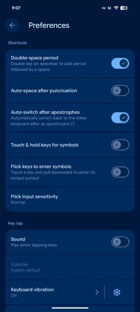 Gboard на Android научилась возвращать буквенную клавиатуру после ввода апострофа