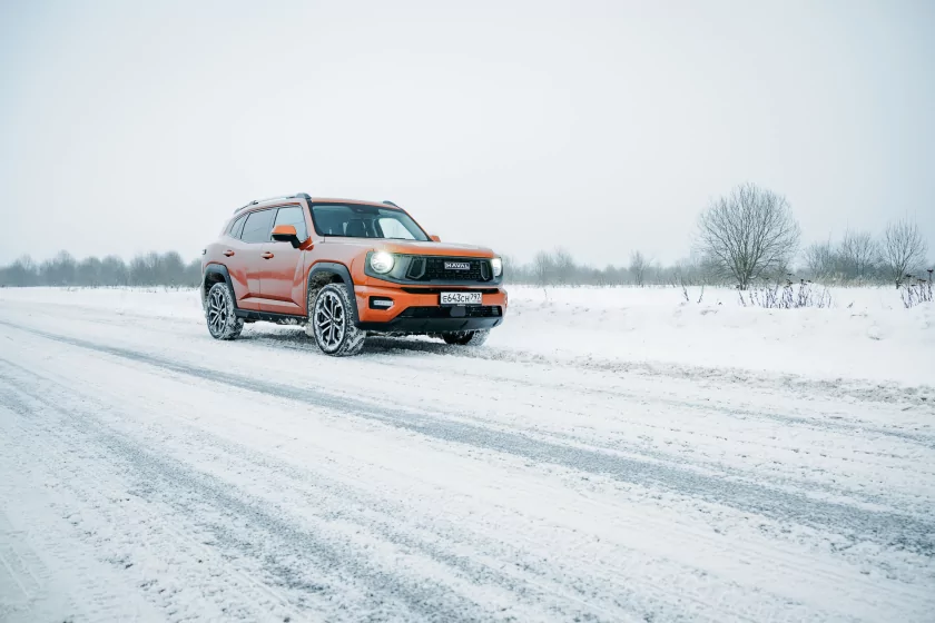 Честный зимний тест Haval H7: проходимость, расход и «бойница» сзади — В снежный путь. 6