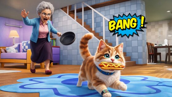 I Am Naughty Cat Simulator 1.6. Скриншот 9