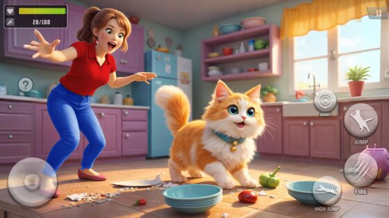 I Am Naughty Cat Simulator 1.6. Скриншот 14