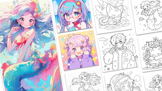 Cute Drawing – Аниме раскраски 1.173. Скриншот 7