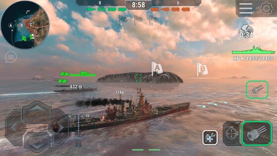 Warships Universe Naval Battle 0.8.3. Скриншот 14