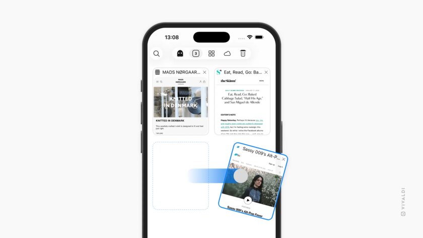 В Vivaldi 7.8 для смартфонов появились закрепленные вкладки и панель конфиденциальности