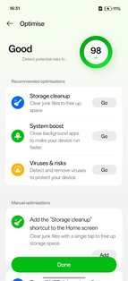 ColorOS Phone Manager 16.13.1. Скриншот 2