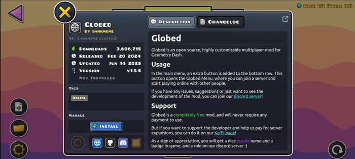 Geode 1.7.3. Скриншот 3