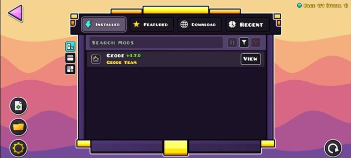 Geode 1.7.1. Скриншот 4