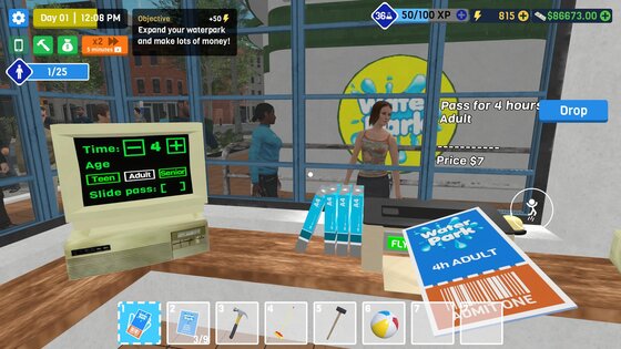 Waterpark Owner Simulator 2.4. Скриншот 2