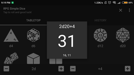 RPG Simple Dice 1.12.0. Скриншот 6