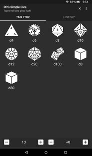 RPG Simple Dice 1.12.0. Скриншот 8