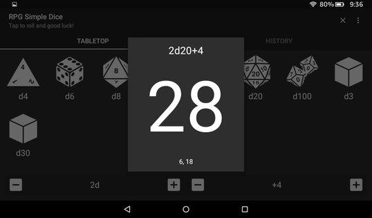 RPG Simple Dice 1.12.0. Скриншот 13