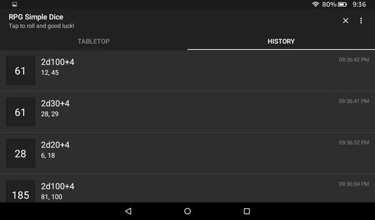 RPG Simple Dice 1.12.0. Скриншот 14
