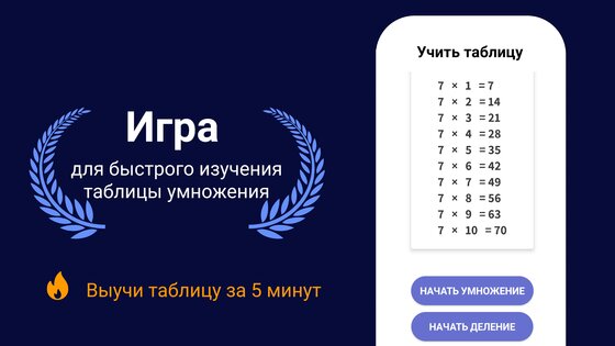 Таблица умножения – Тренажер 2.4.3. Скриншот 8