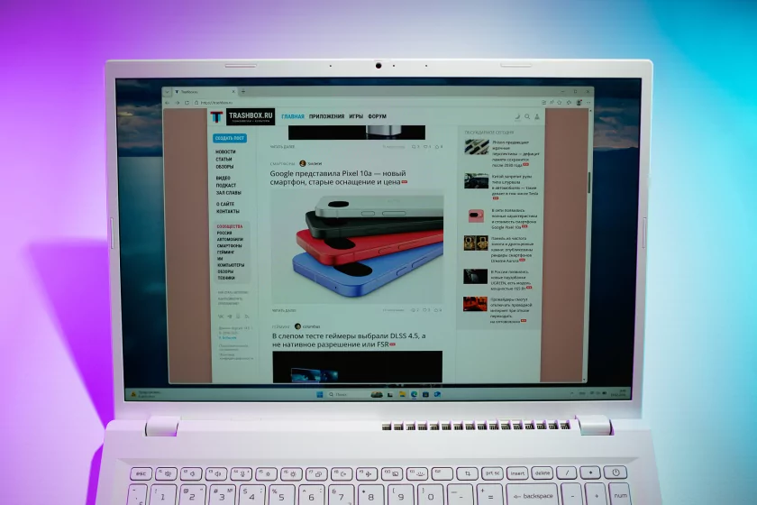 Утром — лекции и таблицы, вечером — киберспорт. Обзор Acer Nitro Lite NL16-71G-59YH — Дисплей. 1