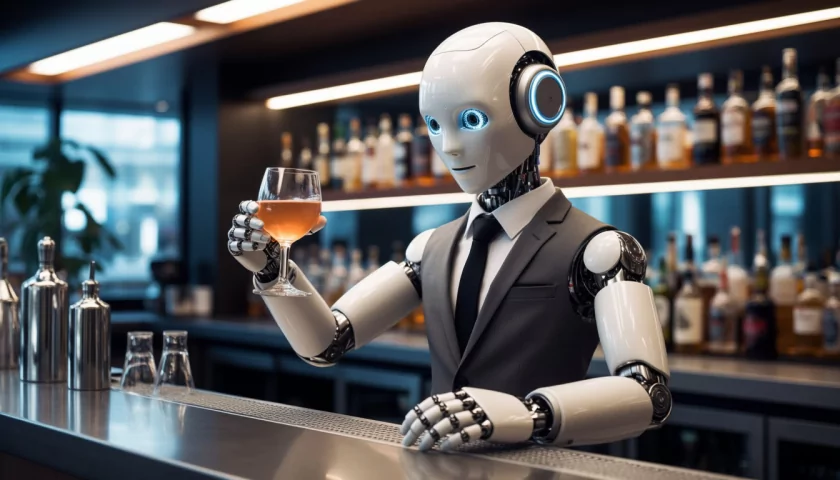 Российские школьники разработали робота-бармена и робота-папарацци