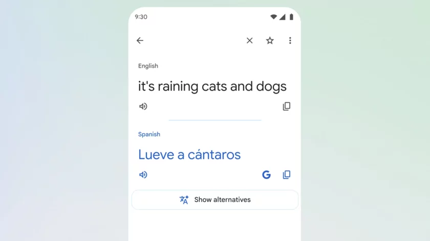 Google обновила «Переводчик»: предлагает альтернативы и лучше понимает идиомы