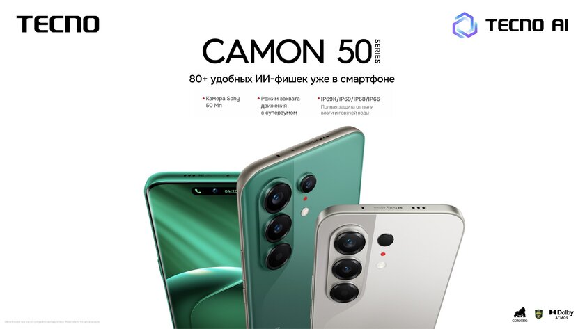 Tecno представила Camon 50 и Camon 50 Ultra, а также мини-ПК в сотрудничестве с Tonino Lamborghini