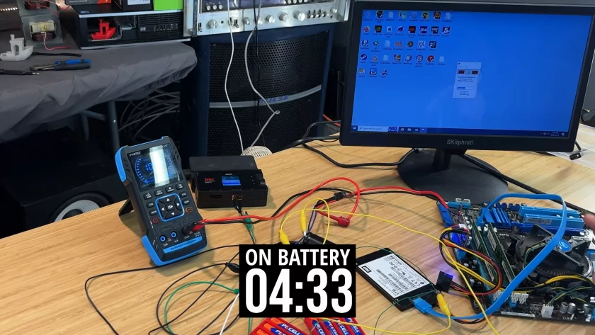 Блогер запустил ПК на АА-батарейках. Вот сколько он проработал