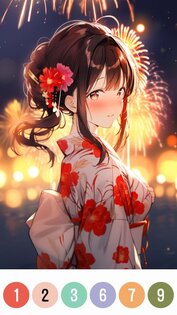 Anime Color by Number 1.185. Скриншот 1