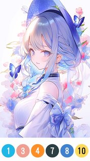 Anime Color by Number 1.185. Скриншот 2