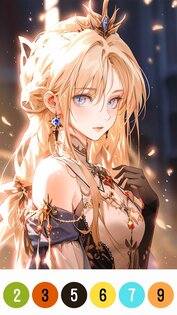 Anime Color by Number 1.185. Скриншот 3