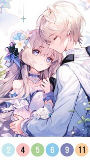 Anime Color by Number 1.185. Скриншот 4