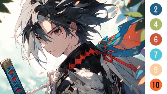 Anime Color by Number 1.185. Скриншот 7