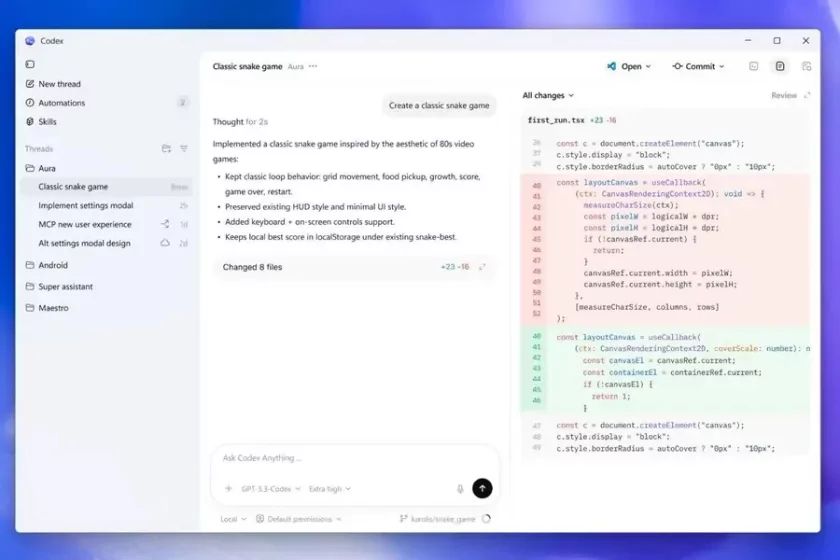Инструмент для кодирования Codex от OpenAI теперь доступен и в Windows