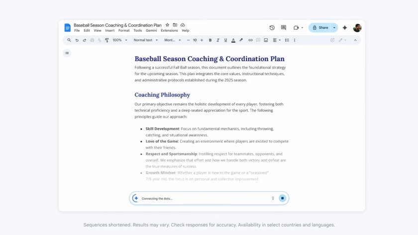 Google внедрила новые возможности Gemini в Docs, Sheets, Slides и Drive