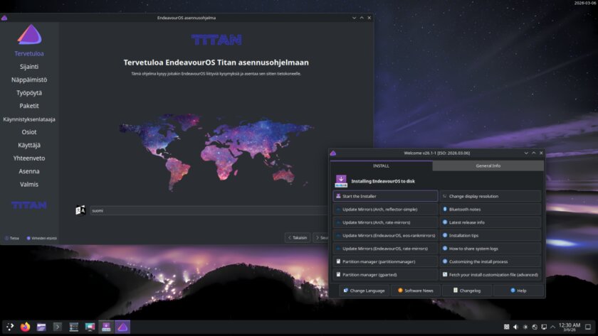 Вышла операционная система EndeavourOS Titan с ядром Linux 6.19 и KDE Plasma 6.6