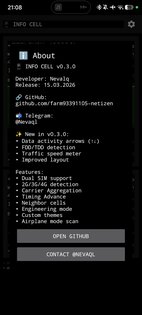 INFO CELL 0.3.0. Скриншот 1