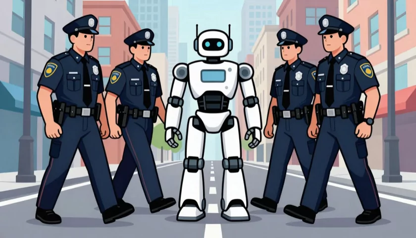 В Китае полицейские «арестовали» человекоподобного робота из-за испуга пожилой женщины