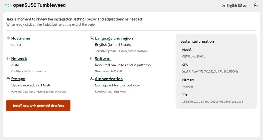 Установщик SUSE Linux Agama 19 меняет свою архитектуру