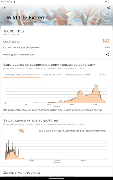 Недорогой планшет с достойным экраном и приличной автономностью: обзор Tecno MegaPad SE — Производительность и тесты. 10