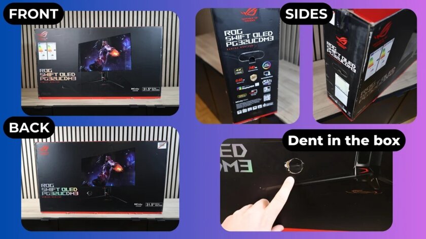 Для монитора стоимостью 1300 долларов ASUS выбрала дешёвую упаковку: это приводит к поломкам