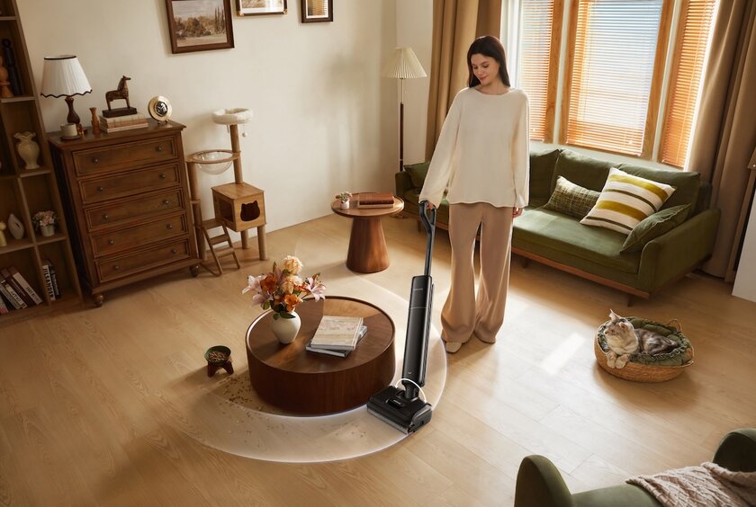 Dreame представила в России G12S Pro: ультратонкий пылесос с высокой мощностью всасывания