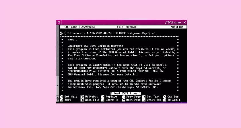 Представлена GNU nano 9.0 — новая версия консольного текстового редактора для Linux и macOS
